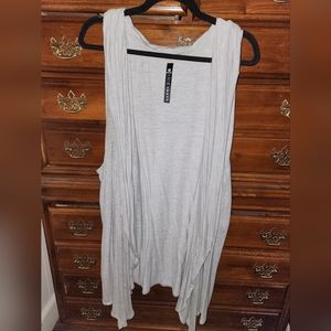 Grey sleeveless cardigan